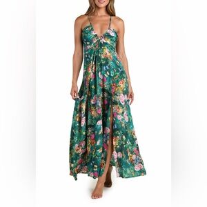 L'AGENCE Floral Multicolor Maxi Dress